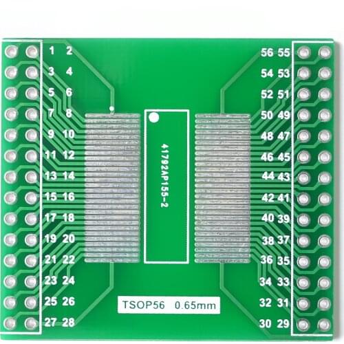 TSOP56 TSOP48 to DIP56 Adapter PCB Board for AM29 series IC 0.5mm 0.65mm pitch transfer board