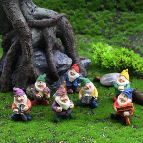 Desk Decor Gift Home Figurines Decoartion Funny Miniature Gnome Fairy Resin Statues Miniature Garden Elf Sculpture Dwarf Figur