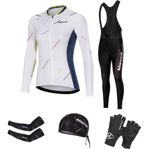 Pro Cycling Jersey Set Long Sleeve Mountain Bike Clothing Breathable MTB Bicycle Clothes Wear Suit Roupa De Ciclismo Feminina