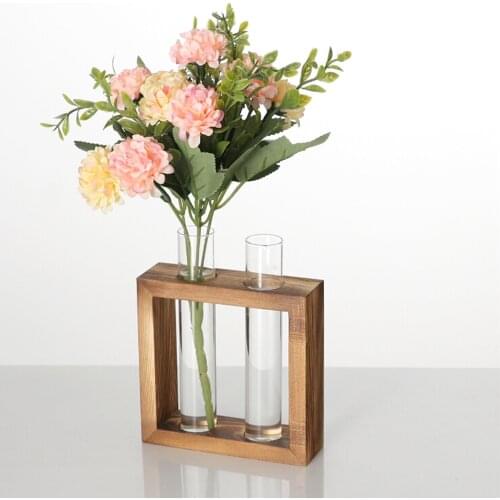 Simple Nordic Glass Flower Vase Tube Bottle Hydroponic Terrarium Container Holder Decor for Bedroom Living Room Home Decoration