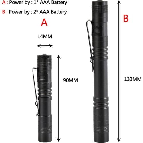 Penlight Lantern Torch Led Flashlight Pocket Light Litwod Waterproof 1000lm Shock Resistant,Self Defense Bulbs Q5 Single File