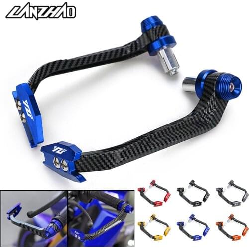 YZF Motorcycle Lever Guards Falling Protection 7/8" 22mm Handlebar Carbon Protectors Pair for Yamaha YZF R3 R25 R6 R1 2013-2019
