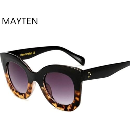 Classic Cat Eye Sunglasses Women Vintage Oversized Gradient Sunglasses Shades Female Luxury Designer UV400 Sunglass