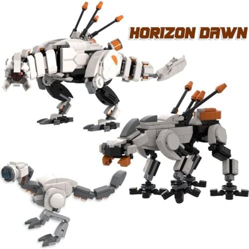 Technical Creator MOC Super Horizon Dawn Thunderjaw Tooth Mechanical Monsters Series Building Blocks Diy Toys Children Gifts