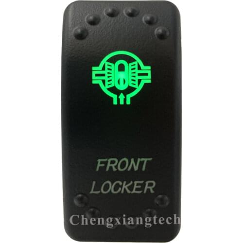 12V/24V Car Boat 3 Pins SPST ON/OFF Green & Blue Led Light Rocker Toggle Switch Front Locker for Carling ARB Narva 4x4