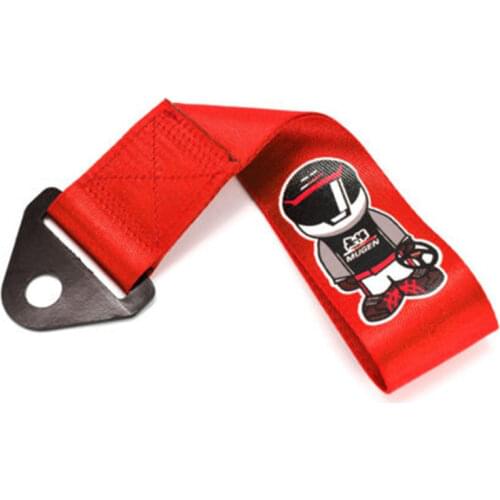 Jdm MUGEN Racer Emblem High Strength Nylon Tow Strap Towing Rope Belt