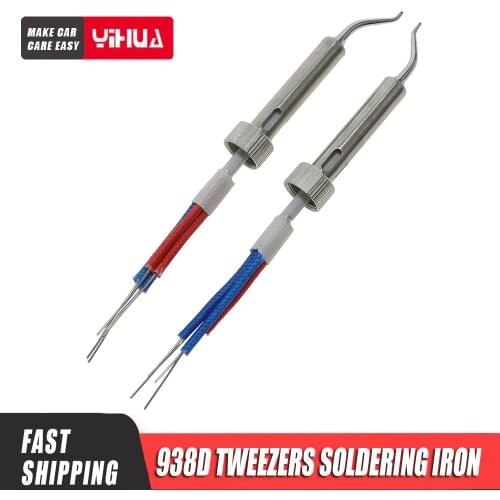 YIHUA 938D heater for 100V / 220V portable hot tweezers mini soldering station hot tweezers for BGA SMD repair