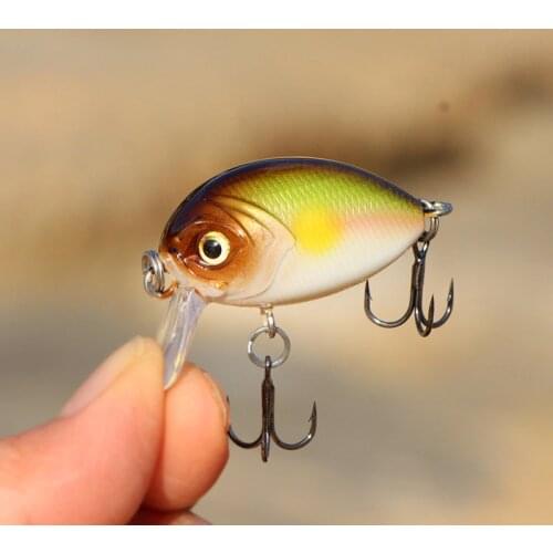 1PCS New Japanese Design Hard Fishing Lure 32mm 4g Mini Crank Bait For Pike Perch Bass Floating Crankbait Pesca