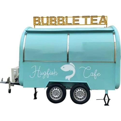 2.8m long Concession Food Trailers bubble tea Carts Foodtruck Donut Trailer kiosk for Sale