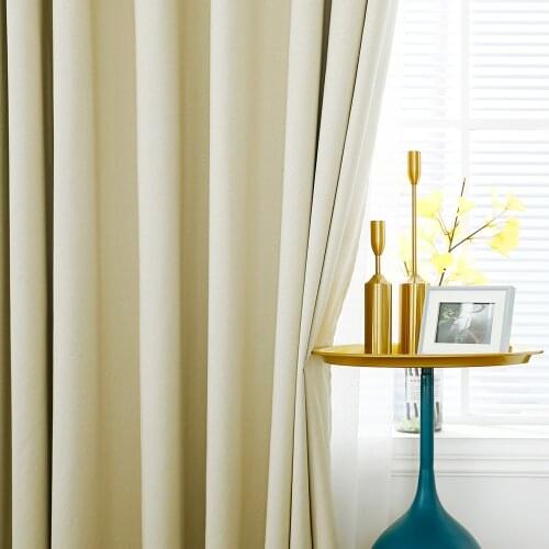 2 Panel Blackout Curtains For Living Room Custom Solid Color Thick Modern Curtain Bedroom Cotton Fabric Cortinas