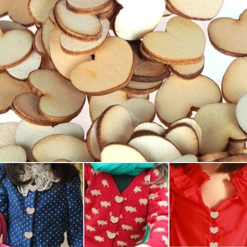 200pcs/Pack DIY Table Crafts Art Embellishment Scrapbooking Wooden Love Heart Confetti For Craft Wedding Party Decoration Star
