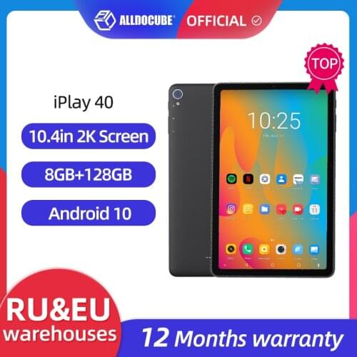 ALLDOCUBE iPlay 40 Tablet Android 10.0 2000*1200 IPS 8GB RAM 128G ROM One Cell Octa Core Tablet PC Dual 4G lte BT5.0 CPU T618