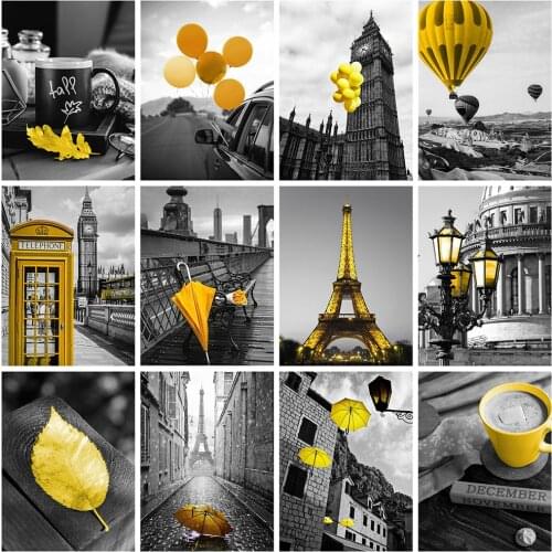 5D DIY Diamond Painting Black And White Landscape Diamond Embroidery Cross Stitch Kit Mosaic Crafts New Years Gift