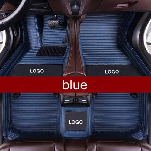 Custom Car Floor Mats for Volvo S60 S80 S90 XC40 XC60 XC70 XC90 V40 V60 V90 C30 C70 Auto Carpet Cover Pads Car Accessories Blue