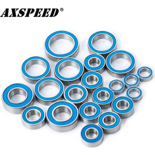 AXSPEED 21PCS/Set Blue Bearings Set for 1:10 Traxxas Slash 4x4 Remote Control Car Bearing Parts