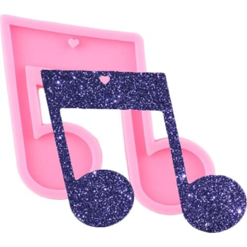 Shiny Musical Note Silicone Mold Epoxy Resin Craft Keychain Molds DIY Handmade Charms Mould Jewelry Making Necklace Moulds