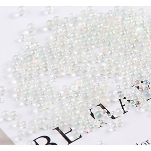 10g/Pack Multi sizes Bubble ball Glass Beads material epoxy mold makeing jewelry filling for DIY jewelry Slime Decor Accessories
