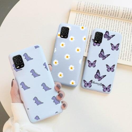 Capas For Xiaomi Mi 10 Lite 5G 6.57" Soft Silicone TPU Cases For Xiaomi Mi 10 Lite 10Lite Cute Potted Plants Flower Coque Fundas