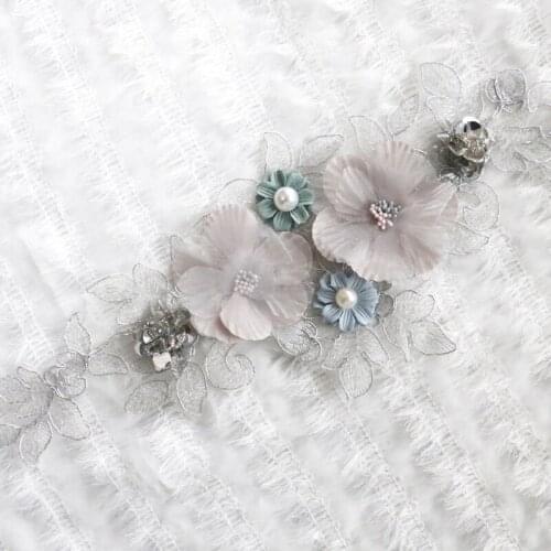 DIY Lace Craft Collar Floral Lace Applique Trim Decorated Neckline Collar Sewing Dress Decoration