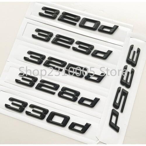 316d 318d 320d 323d 325d 330d 335d Trunk Boot Emblem Letter Badges Car Logo for BMW 3-series F31 F34 E90 E46 Matte Glossy Black