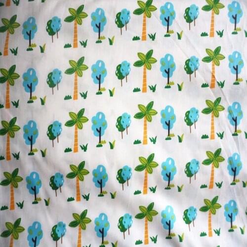 Cartoon Coconut Tree & Jurassic Dragon World Printed Cotton Fabric Bundle For DIY sewing Doll Cloth
