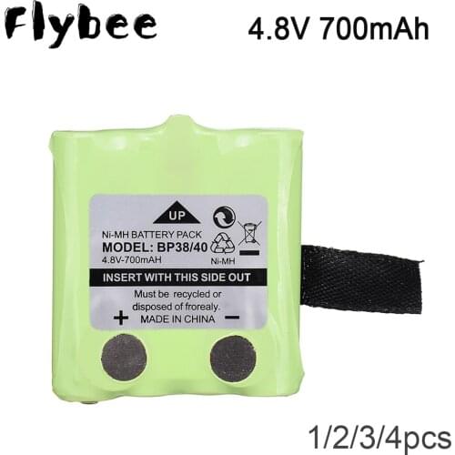 4.8V 700MAH NIMH Rechargeable Battery For Uniden Radio BP-38 BP-40 BT-1013 4.8V 700mAh Battery For MOTOROLA TLKR T4 T6 T8 Series