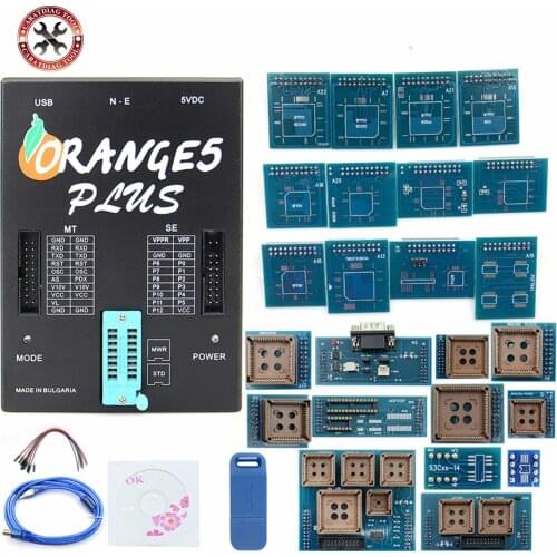 Programmer Orange5 1.35 Full Set Adapters Professional ECU Programmer Enhanced Functions with Dongle Software Support Russian