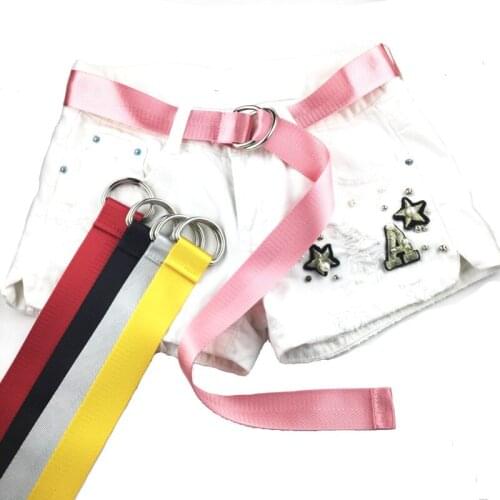 TJ-TingJun New girdle Fashionable Wordless Nylon Canvas Belt Popular Korean Version Lesiure Belt For Boys And Girls Belts ym1356