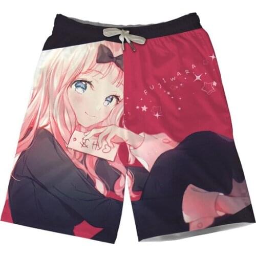 Anime Kaguya Sama: Love Is War 3D Print Shorts Pants Men / Women Unisex Pockets Jogger Fitness Harajuku Oversized Sweatpants