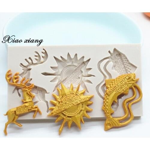 Deer And Fish Silicone Molds For Baking Fondant Cake Molds Pastry Biscuits Chocolate Mould Cookies Baking Cake Decoration Tools