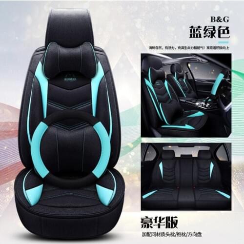 Front + Rear) Special flaxr Car Seat Cover for Jac All Models Rein seat cover 13 s5 faux s5 car auto car accessories styling