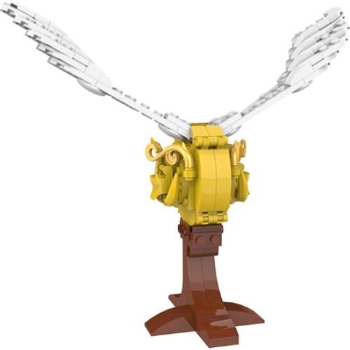 MOC Golden Flying Ball with Wing Building Blocks Magic Wand Phoenix Feather Kit Sphere Bricks Idea Toys Child Birthday Gifts