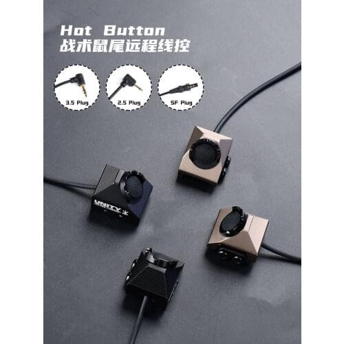 Tactical Flashlight Hot Button Mouse Tail Wire Switch Dbal Laser Rail Version 20MM