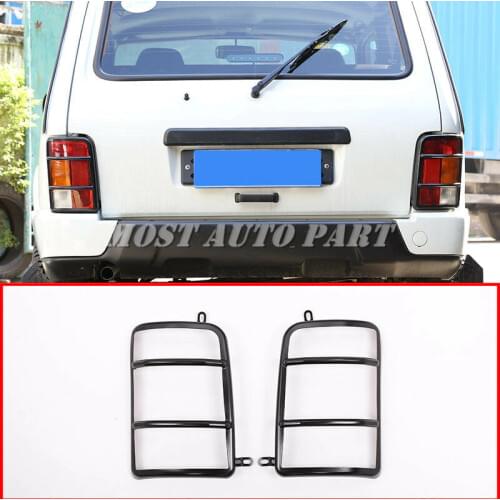 Alluminium Alloy Exterior Car Rear Tail Lamp Protector Frame Trim For LADA NIVA 2pcs Car Decoration Car Accessories Car Trim