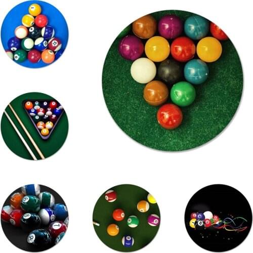 Billiards Snooker Icons Pins Badge Decoration Brooches Metal Badges For Clothes Backpack Decoration 58mm