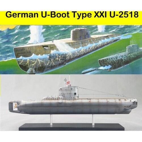 1/144 WWII German Warship U Submarine U-2518 Electric Ups And Downs Plastic Assembly Model Ship