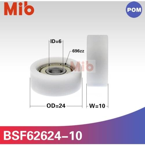 1pcs/lot high quality 626-2z 626 ball bearing coated with POM Plastic window door fitting Roller pulley BSF62624-7 62624-10