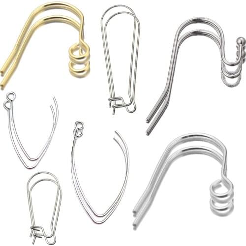 100pcs Lot Stainless Steel Gold French Earrings Hooks Clasps Ear Wire Settings Base for DIY Jewelry Making Findings Accessories
