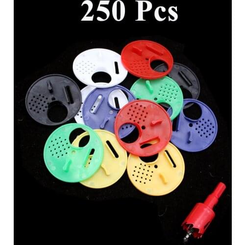 250PCS Wholesale Beekeeping Bee Supplies Ventilate Hole Round Beehive Rotary Entrance Gate Disc Plastic Nest Door Metal Opener