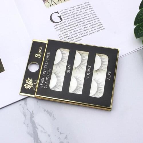 3 Pairs Natural Alse Eyelashes Fake Eye Lashes 3d Mink Lashes Extension Eyelash Fluffy Wispy Thick Lashes Eye Makeup Tools TSLM1