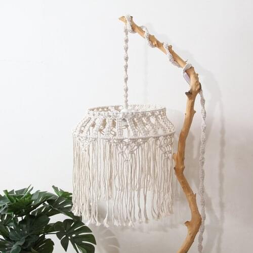 Nordic Macrame Lamp Shade Hanging Ceiling Pendants Light Covers for Living Room, Home, Bedroom Hotel Decor, Bulb Not Included