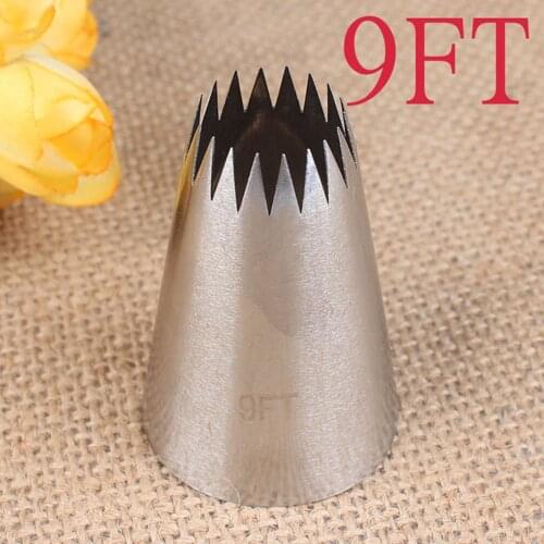 #9FT Large Icing Piping Nozzles Russian Nozzles Pastry Tips Cookies Cake Decorating Tools Tips Cream Fondant Pastry Nozzles