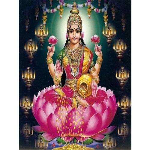 Buddha India Ganesha Pre-Printed 11CT Cross-Stitch DIY Embroidery Set DMC Threads Knitting Handiwork Hobby Sewing Adults