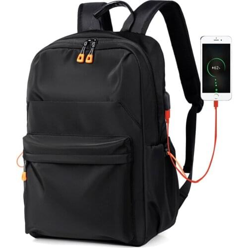 Black Oxford Men Backpacks School Bag for Boys Teen Large Capacity USB Charging School Backpack Male 2021