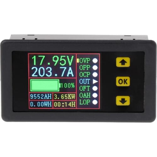 Digital Multimeter Charge-Discharge Battery Tester DC 0-90V 0-20A Volt Amp Meter
