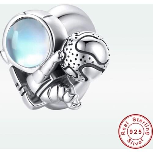 Fit Pan bracelet original 100% 925 sterling silver space walk charms beads for female jewelry bracelet pendant DIY accessories