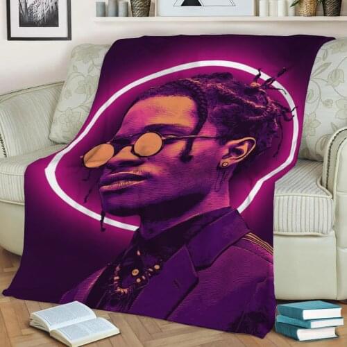 ASAP Rocky 3D Print Plush Blanket Throw On Sofa Home Decor Soft Warmth Washable Nap Blanket Dropshipping