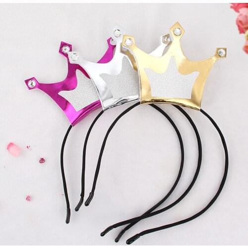 Girl sequins crown headbands kids hair hoop hairband for birthday party supplies