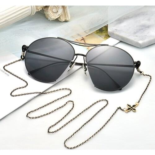 Men Women Metal Glasses Chain Sunglasses Flowers Beaded Eyeglass Lanyard Hold Strap Eyewear Retainer Jewelry Rope