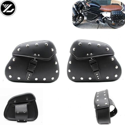 Motorcycle Saddle Bag Pu Leather Motorcycle Side Tool Tail Bag Luggage Bag for yamaha Harley suzuki kawasaki bmw ducati Triumph